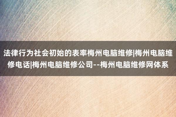 法律行为社会初始的表率梅州电脑维修|梅州电脑维修电话|梅州电脑维修公司--梅州电脑维修网体系